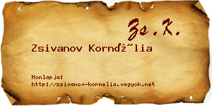 Zsivanov Kornélia névjegykártya